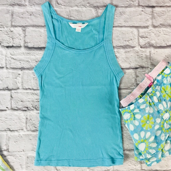 Vintage PINK Y2K wide strap cotton‎ tank $13 if bundled - Picture 1 of 5